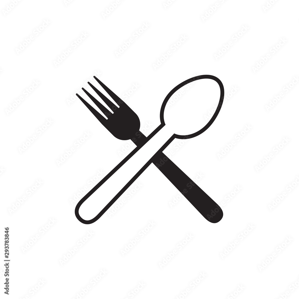 Spoon fork graphic design template vector isolated Spoon fork graphic design template vector isolated
