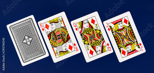 Playing Cards full deck with plain background mockup casino poker