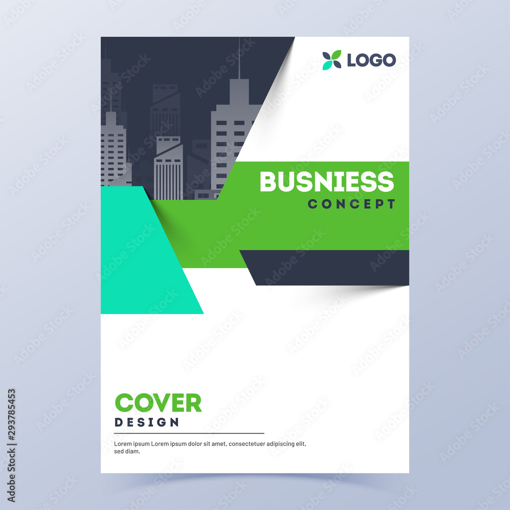 Cover page or brochure template layout for business concept.