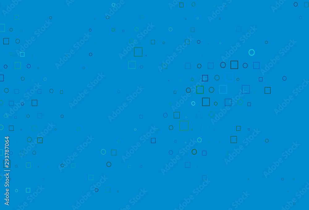 Light Blue, Green vector cover with circles, cubes.