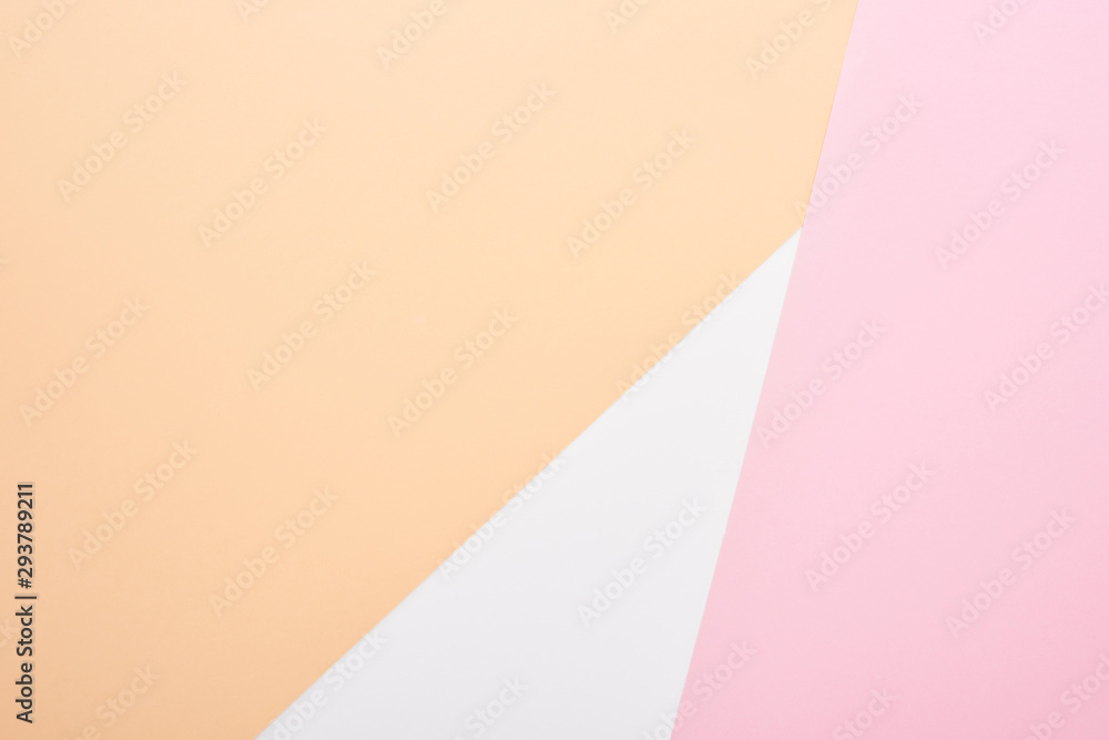 top view of white, beige and pink background top view of white, beige and pink background