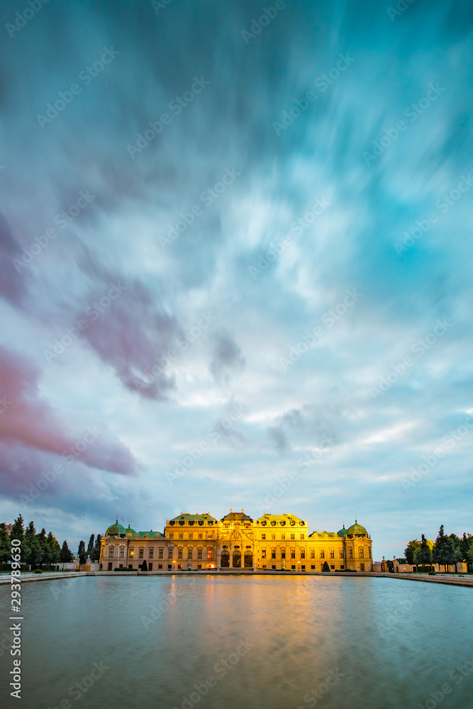 The Belvedere Palace in Vienna, Austria. - obrazy, fototapety, plakaty 