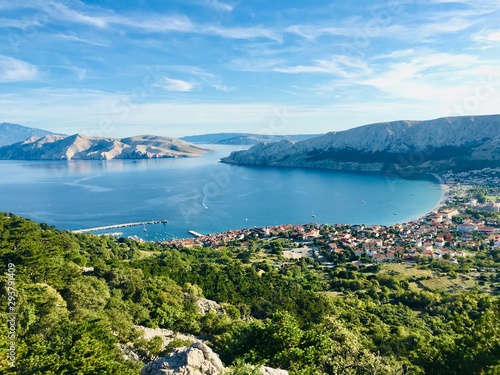 Beautiful natural landscape at Baska, Krk island, Croatia photo