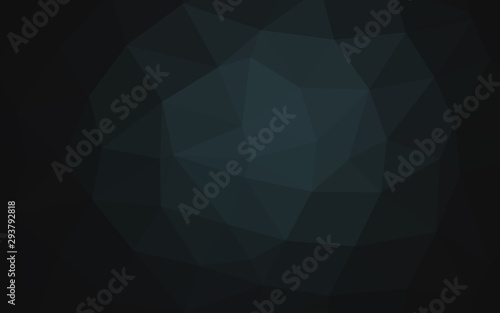 Dark Black vector polygon abstract backdrop. A completely new color illustration in a vague style. New texture for your design.