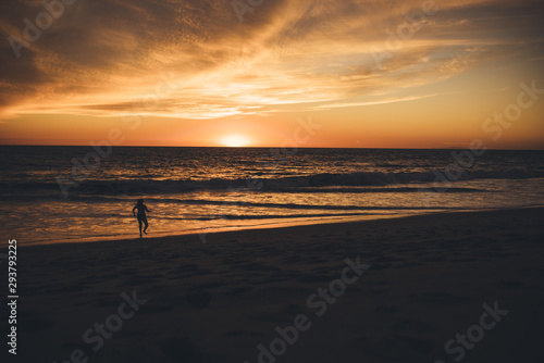 Sunset in Malibu Beach, USA