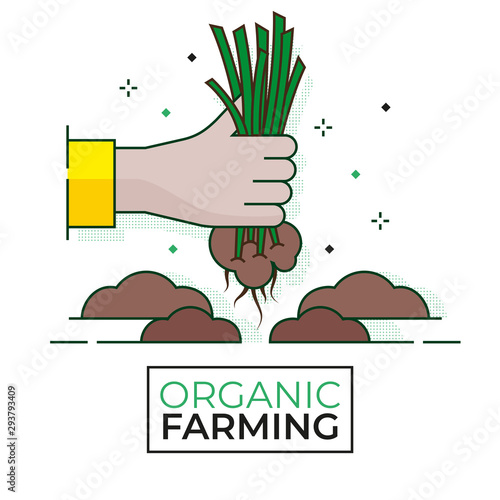 Organic weeding icon -  Organic Farming - Editable stroke
