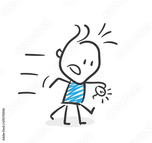 Stickman Blue: Hurry, Time of day, Run . (Nr. 71)	
