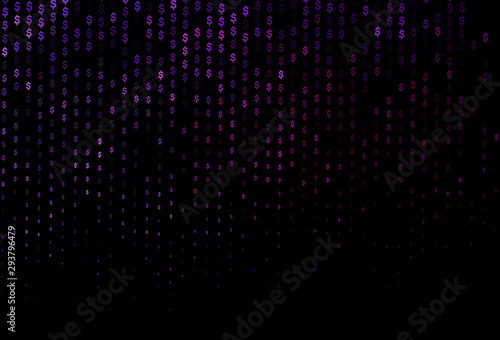 Dark Pink  Blue vector template with dollar  USD  usa.