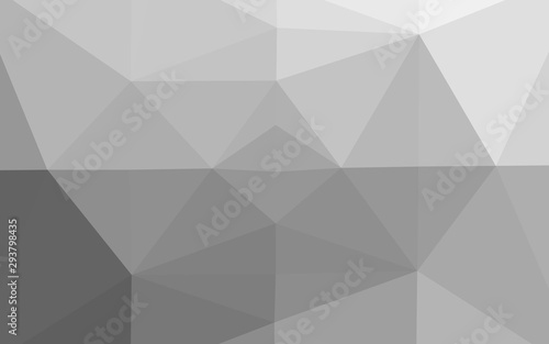 Light Silver, Gray vector polygon abstract backdrop. Colorful illustration in Origami style with gradient. The best triangular design for your business.
