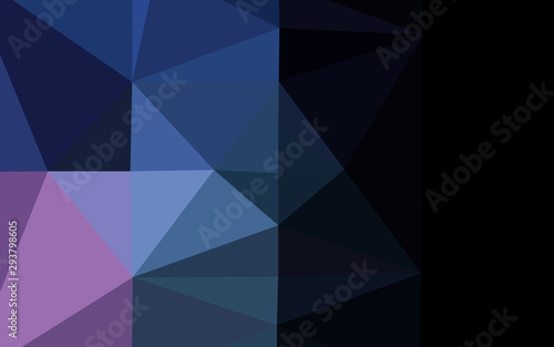 Dark BLUE vector low poly cover. Colorful illustration in abstract style with gradient. Completely new template for your business design.