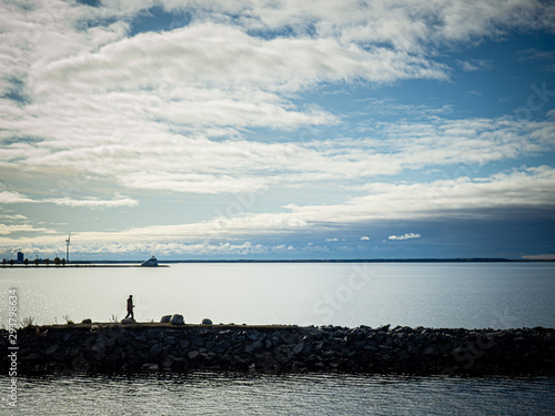 Oulu city  Finland  form the sea