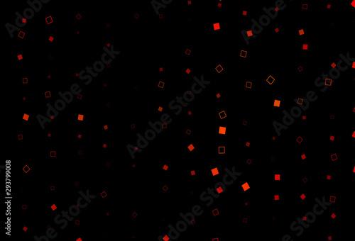 Dark Orange vector backdrop with lines, rectangles.