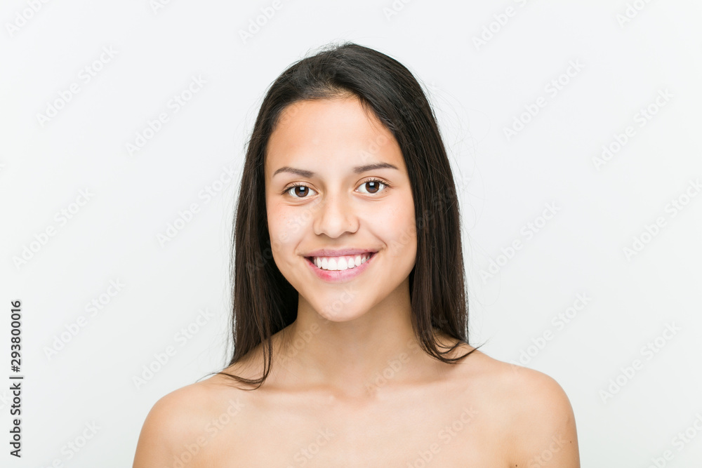 Close up of a beautiful and natural hispanic young woman Close up of a beautiful and natural hispanic young woman
