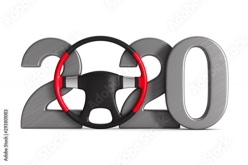 2020 new year on white back...