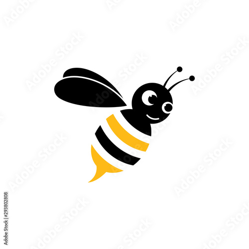 Bee Logo Template vector icon illustration