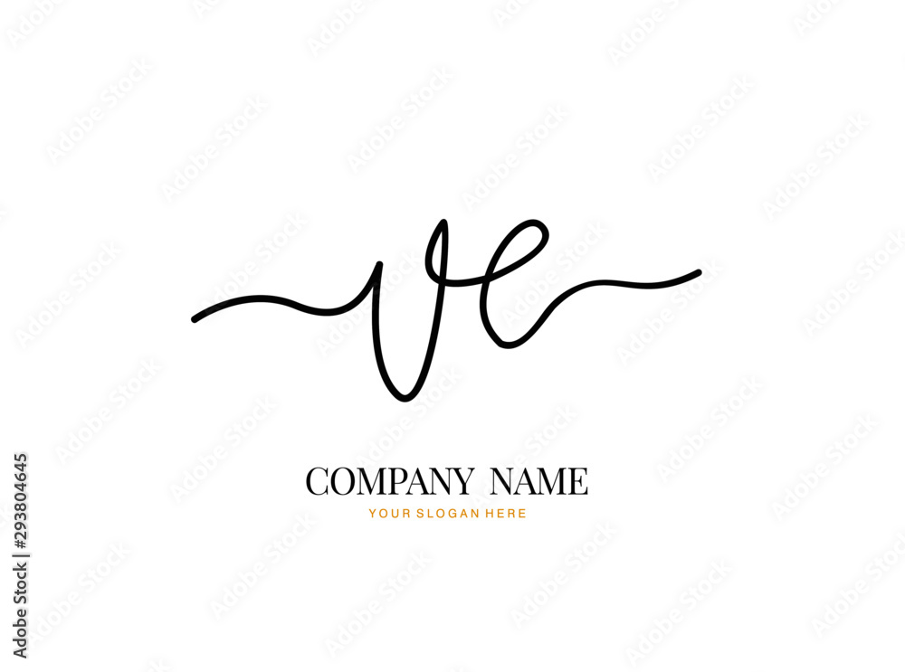 V E VE Initial handwriting logo design with circle. Beautyful design handwritten logo for fashion, team, wedding, luxury logo.