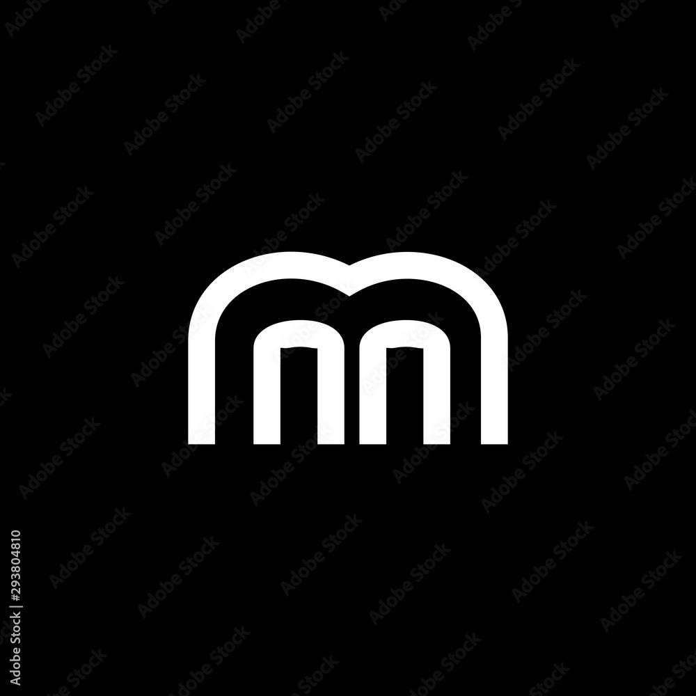abstract initial letter M logo design template