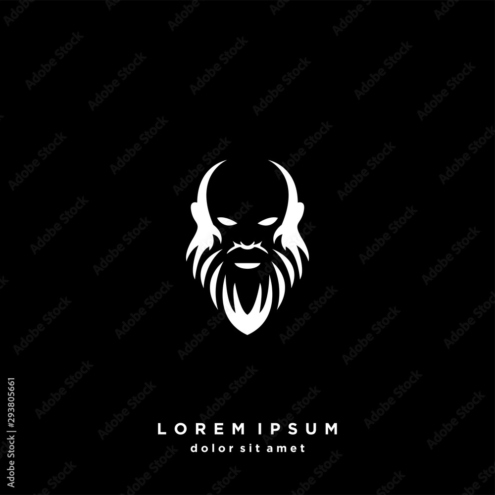 Men Abstract Logo Vector Design Template . on black background . Men Abstract Logo Vector Design Template . on black background .