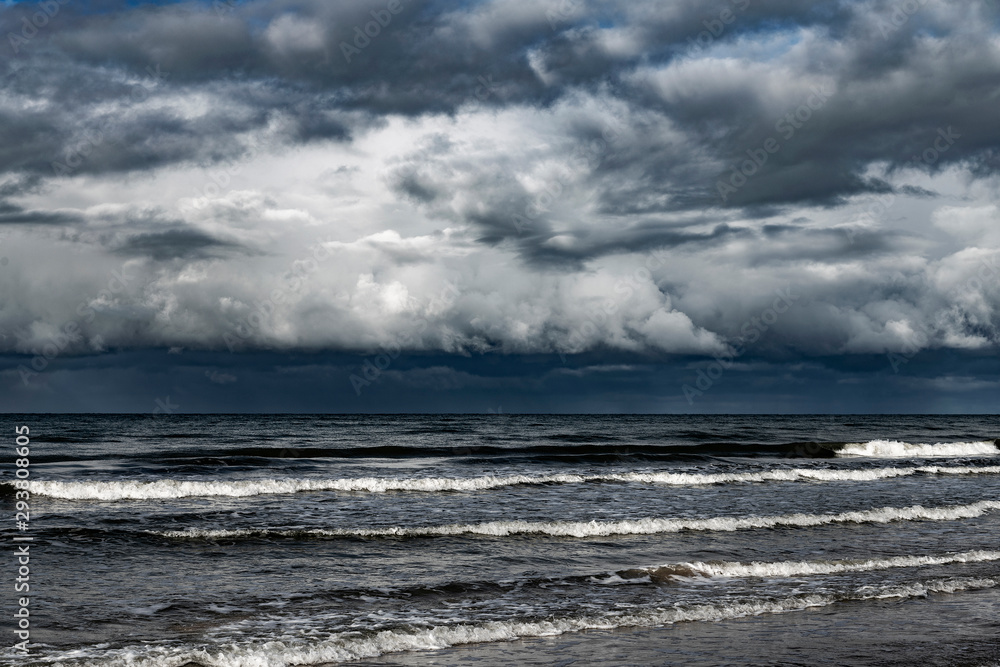 Baltic sea and stormy clouds.