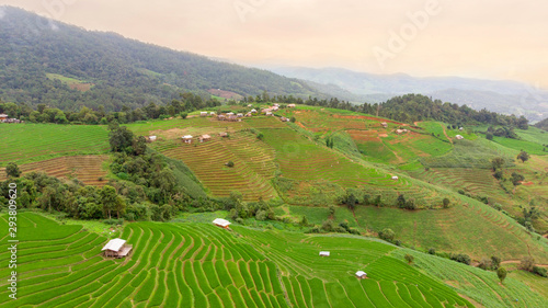 Beautiful Rice Terraces, South East Asia, Pa-pong-peang rice terrace north Thailand