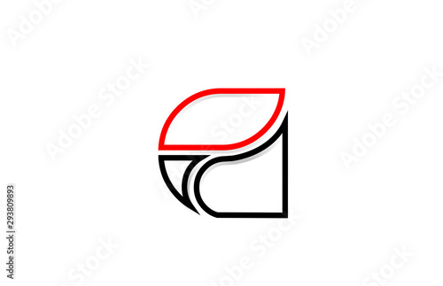 Free Download red black line G letter logo alphabet for icon design - GFXLoad