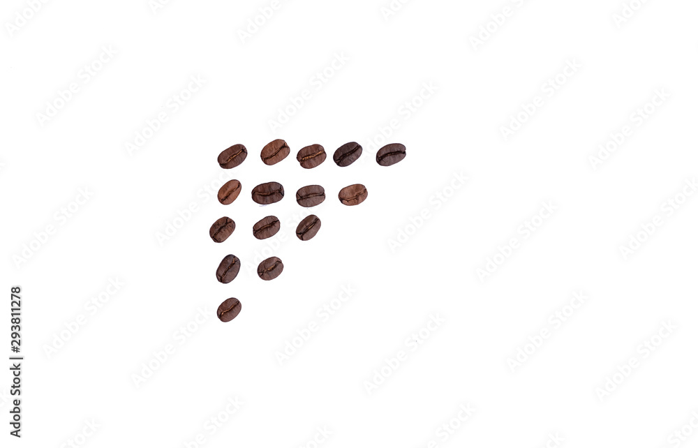 Coffee bean with white background Coffee bean with white background