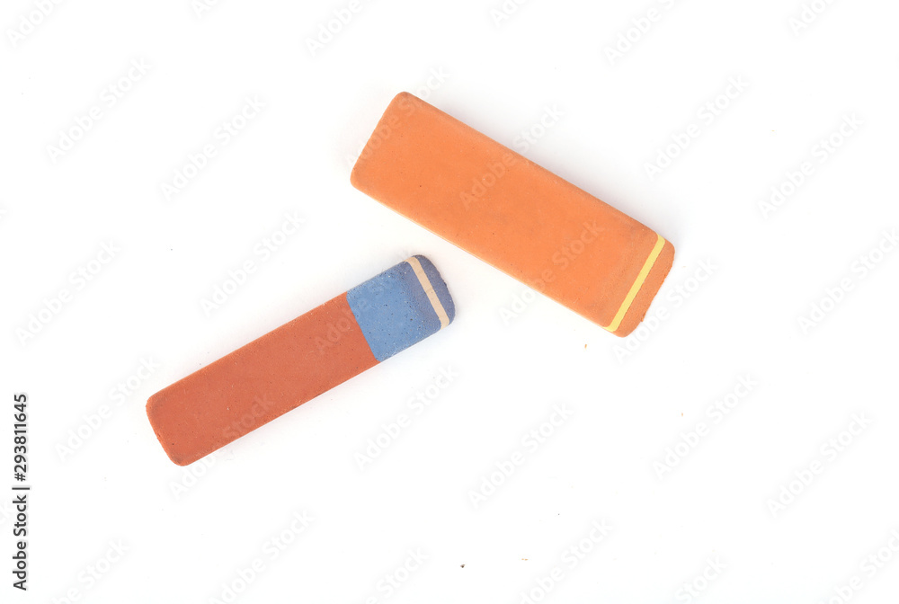 erasers on a white background erasers on a white background