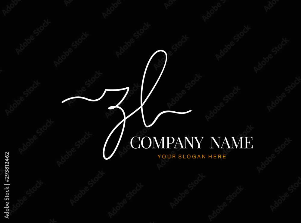 Z L ZL Initial handwriting logo design with circle. Beautyful design handwritten logo for fashion, team, wedding, luxury logo. Z L ZL Initial handwriting logo design with circle. Beautyful design handwritten logo for fashion, team, wedding, luxury logo.