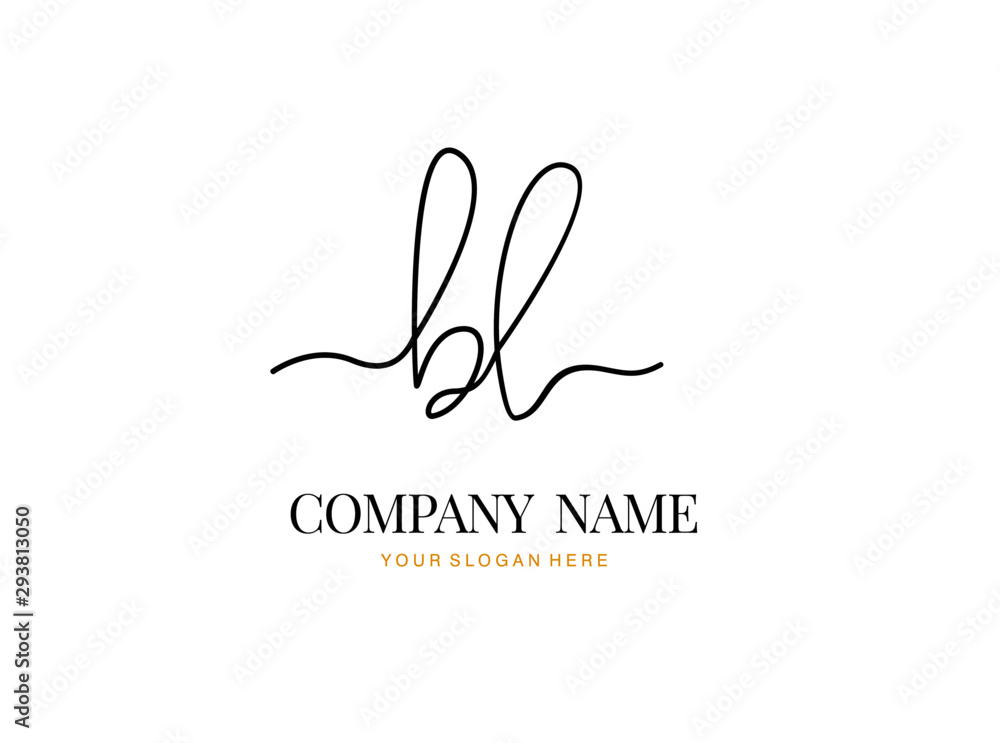 B L BL Initial handwriting logo design with circle. Beautyful design handwritten logo for fashion, team, wedding, luxury logo. B L BL Initial handwriting logo design with circle. Beautyful design handwritten logo for fashion, team, wedding, luxury logo.