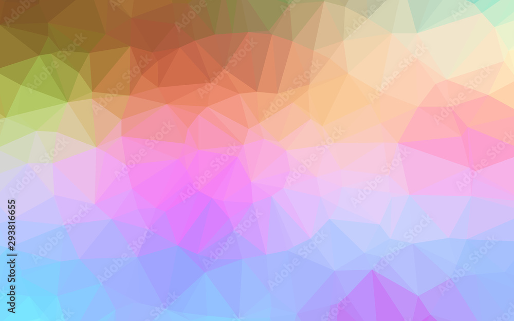 Obraz premium Light Multicolor, Rainbow vector triangle mosaic texture. Colorful illustration in Origami style with gradient. The best triangular design for your business.
