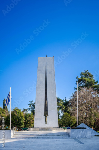 Spathi (The sword), the central monument of Komotini.