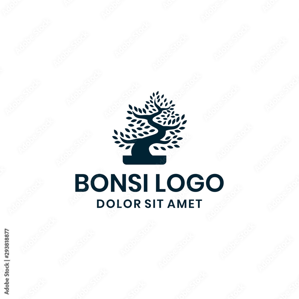 Templat Desain Logo Bonsai vector Templat Desain Logo Bonsai vector