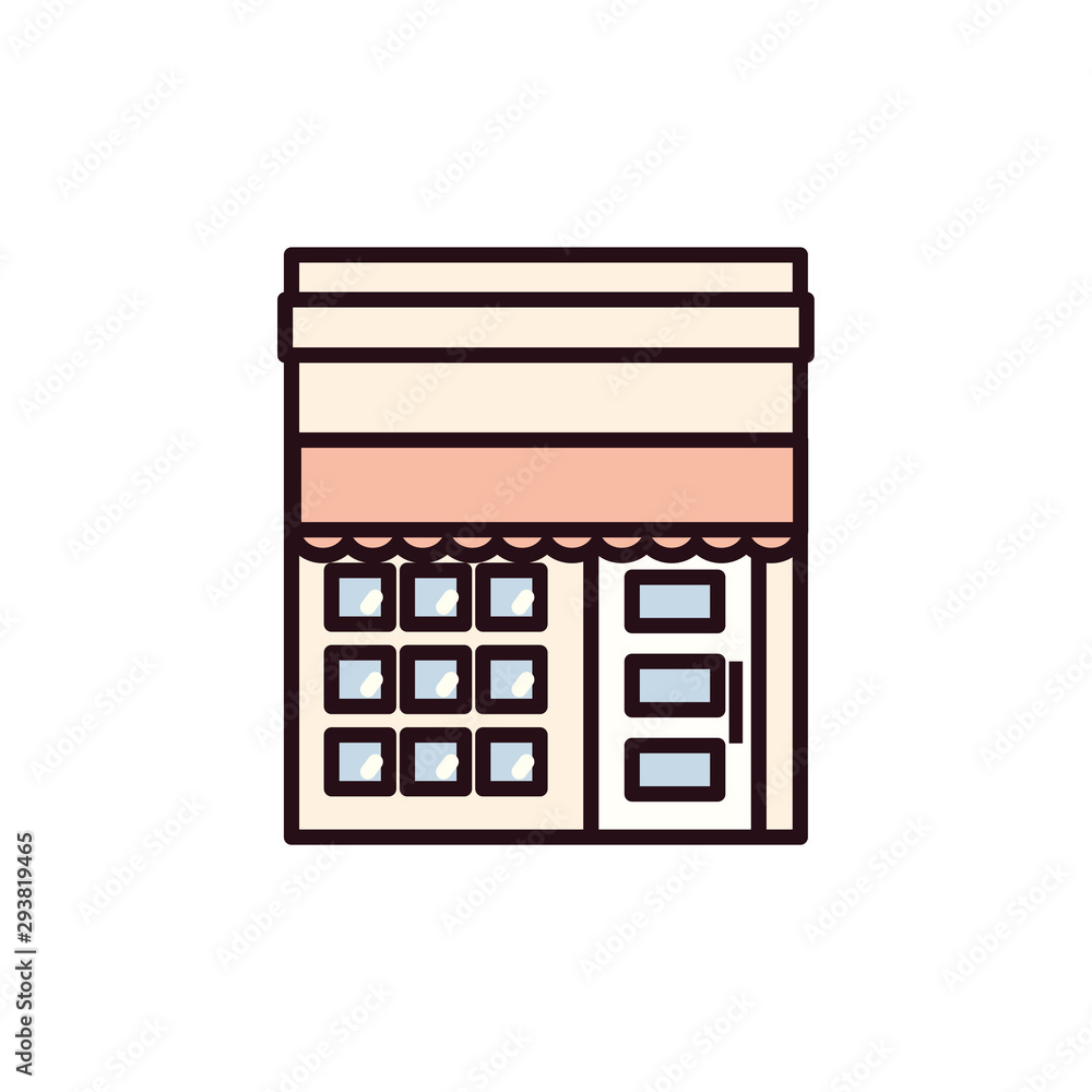 facade of the Bakery shop in white background facade of the Bakery shop in white background