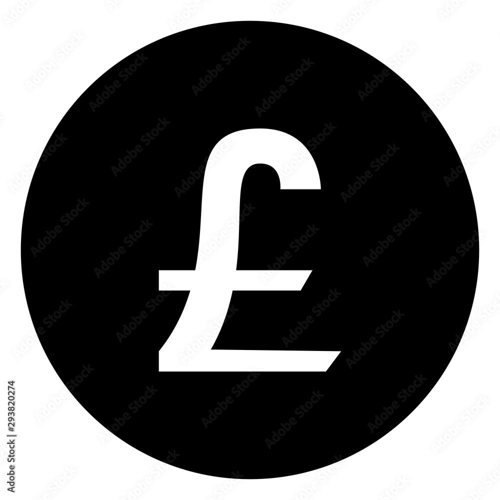 British pound vector icon illustration. Black, white. British pound vector icon illustration. Black, white.