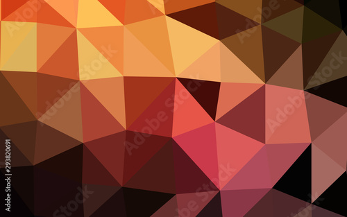 Dark Orange vector low poly layout. Glitter abstract illustration with an elegant design. Elegant pattern for a brand book.