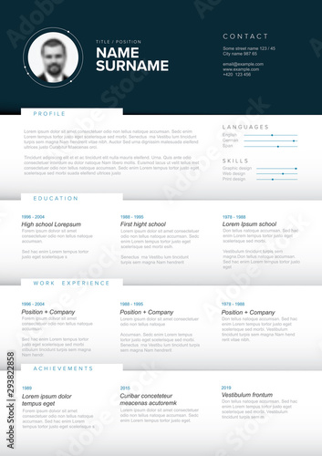 Minimalist resume cv template
