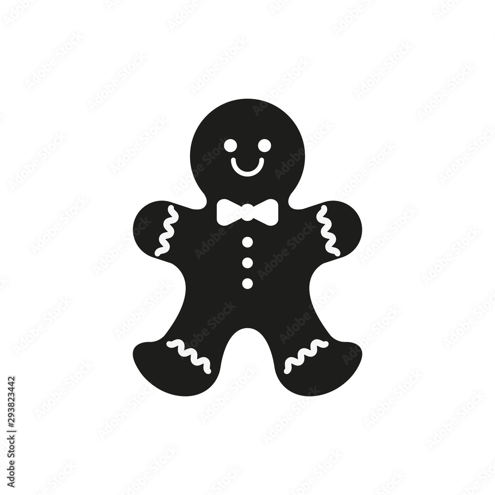 Gingerbread man icon. Confectionery symbol of the Christmas holidays. Simple vector illustration. Gingerbread man icon. Confectionery symbol of the Christmas holidays. Simple vector illustration.