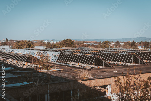 Dach eines verlassenen Fabrik Gebäudes