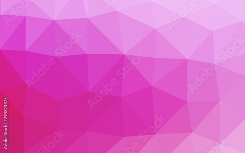 Light Pink vector triangle mosaic texture. Colorful illustration in abstract style with gradient. Elegant pattern for a brand book.