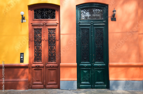 two vintage doors