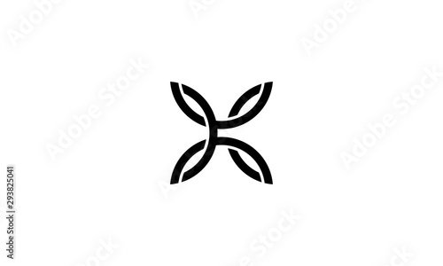 initial letter K with leaf logo design concept