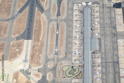 Airport Madrid, aerial view photo