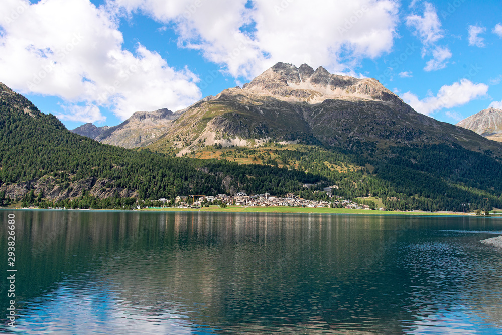 The village of Silvaplana is nestled in the wide lake plateau of the Upper Engadine.