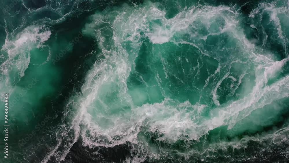 Waves of water of the river and the sea meet each other during high tide and low tide. Waves of water of the river and the sea meet each other during high tide and low tide.