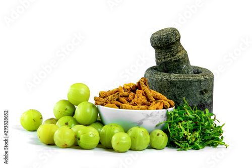 Картината върху платно Indian Ayurveda hair oil ingredients