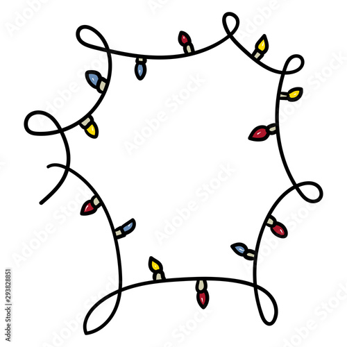 Light garland. Decorative Accessory for comfort. The season is winter. Warmth and comfort. - Vector. Vector illustration