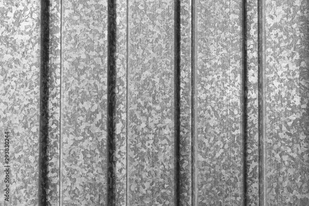 Fototapeta premium Corrugated zinc metal texture background. galvanized profiled sheet.