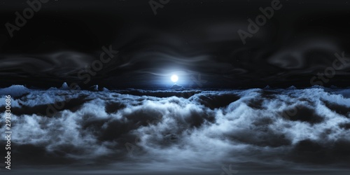 Canvas Print The moon over the clouds