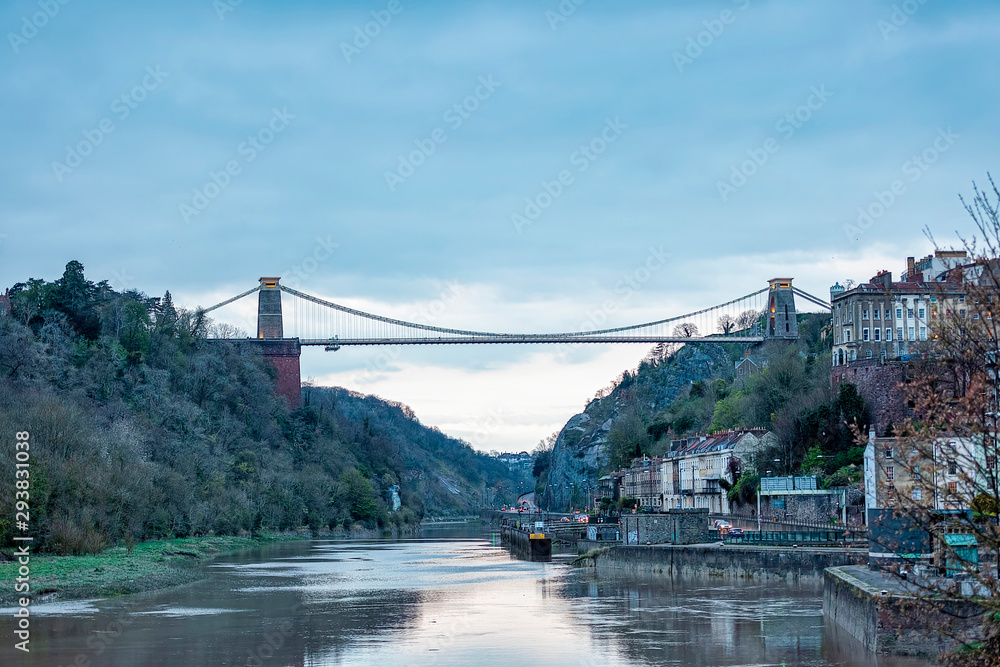 Bristol  suspension bridge, spanning the Avon Gorge