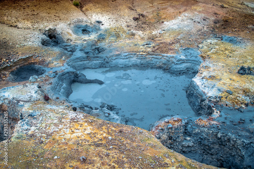 Seltun geothermal area in Krysuvik, Reykjanes peninsula, Iceland. Famous travel destination